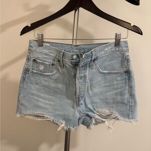 Levi's Light Blue Jean Shorts